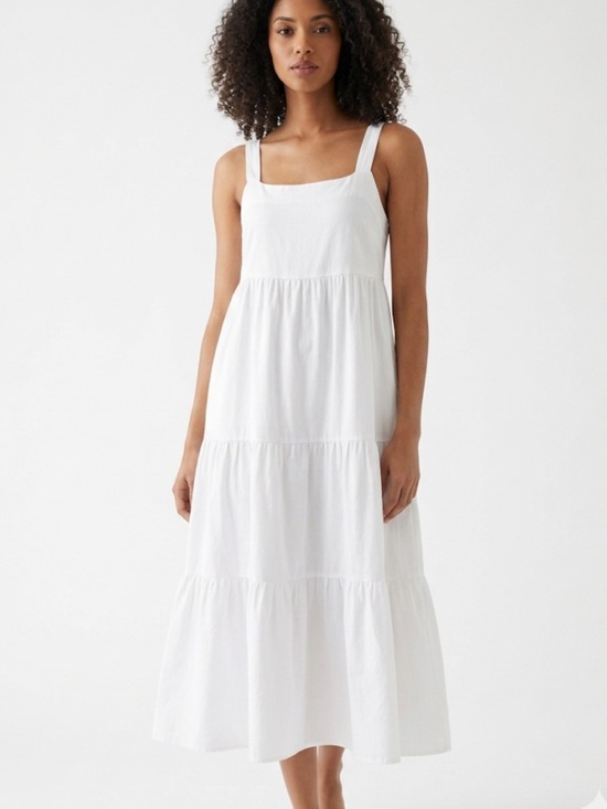 Black Bow Dresses & Skirts - White Maxi Dress w/ Black Bow – Size M | Cottagecore Romance | Sheer Soft Glam